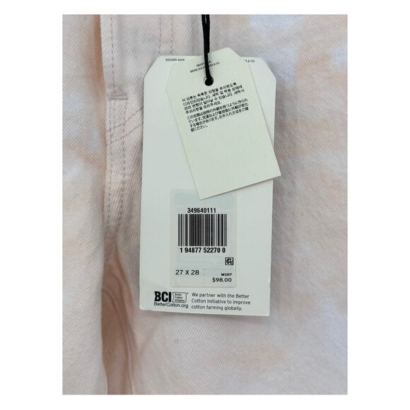 Levis Jeans Women 27x28 Premium Wedgie Straight Pink Button Fly High Rise‎ Big E - Picture 3 of 16